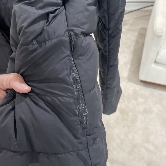 Uniqlo Ultra Light Down Womens M Black Packable Puffer Jacket No Hood Mock FLAW - Picture 6 of 13